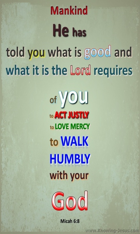 Micah 6:8 Act Justly Love Mercy And Walk Humbly (green)